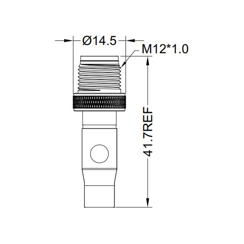 M12 8pins X code male moldable connector with shielded,brass with nickel plated screw